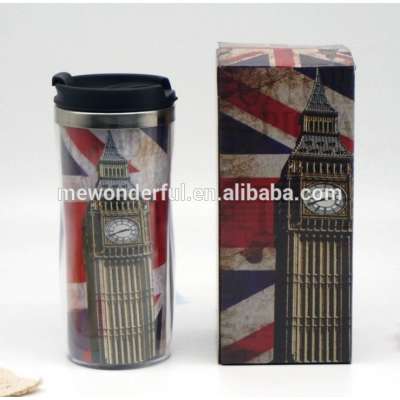 Double Wall Customized Stainless Steel Travel Mug Inserts Paper