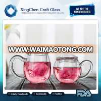 2017 hot sale high borosilicate personalize clear glass chinese tea cups