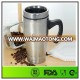 Eco-friendly Stainless steel 16 oz coffee thermos travel mug with handle