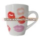 Valentine's day ceramic cup with decal